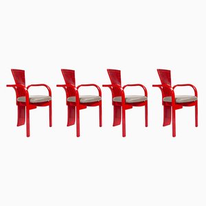 Sculptural Totem Dinning Chairs by Torstein Nilsen for Westnofa, 1980s, Set of 4
