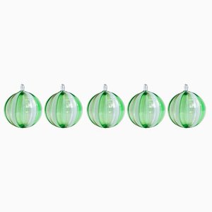 Christmas Bubbles in Murano Glass by Mariana Iskra, Set of 5
