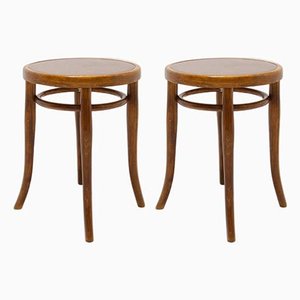 Bentwood Stool from Thonet, Czechoslovakia, 1920s, Set of 2