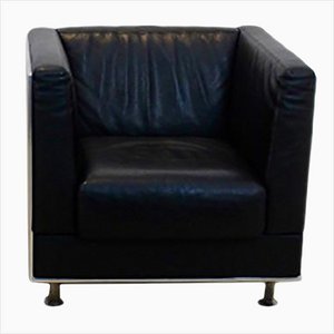 Leather & Aluminium Armchair by Kunihide Oshinomi for Matteo Grassi