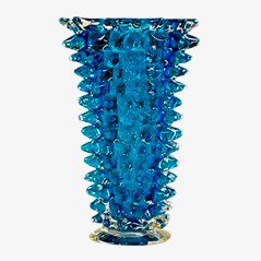 Blaue Vase aus Muranoglas von Ercole Barovier, 1960er