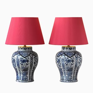 Vintage Tischlampen von Vintage Delft Boch Frères Keramis, 2er Set