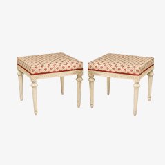 Set of 18th Century Swedish Carved Wood Stools