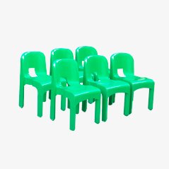 Universale N. 4960 Dining Chairs by Joe Colombo for Kartell, 1960s, Set of 6