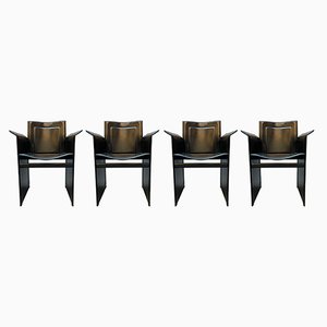 Korium Esszimmerstühle von Tito Agnoli für Matteo Grassi, 4er Set