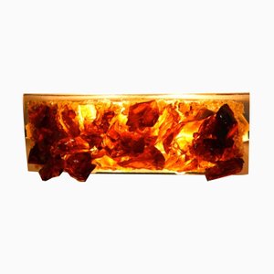 Crystal-Bronze Glass Wall Light by Cosack