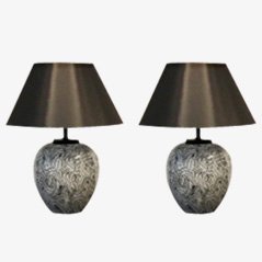 Lampade da tavolo grandi in ceramica di Pander, anni '70, set di 2