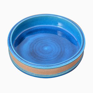 Vintage Danish Turquoise Ceramic Bowl by Nils Kähler