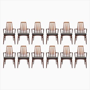 Vintage Danish Dining Chairs attributed to Niels Koefoed for Koefoeds Hornslet, 1960s, Set of 12