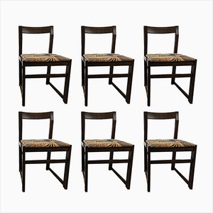 Italian Chairs in Wood, 1970, Set of 6