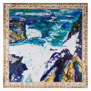 Antoni Ferrer Palero, Seascape Study, Großes Öl auf Leinwand