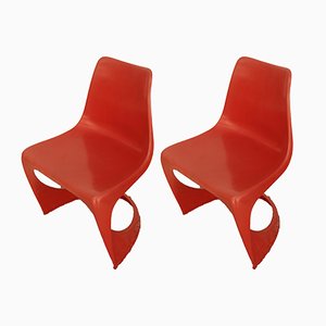 Sedie da pranzo nr. 290 di Steen Ostergaard per Cado, anni '70, set di 3