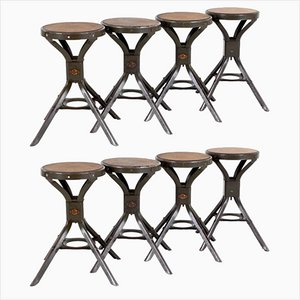 Industrial Stools from Evertaut, Set of 8