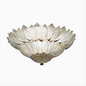 Lustre Feuille en Verre de Murano, Italie