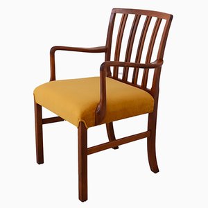 Danish Mahogany Armchair Model 1675 by Ole Wanscher for Fritz Hansen, 1942