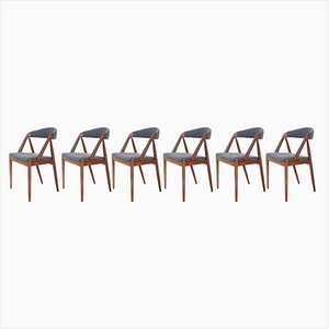 Type 31 Teak Chairs by Kai Kristiansen for Schou Andersen Møbelfabrik, 1960s, Set of 6