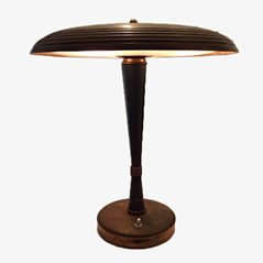 Vintage Messing Tischlampe von Lumi