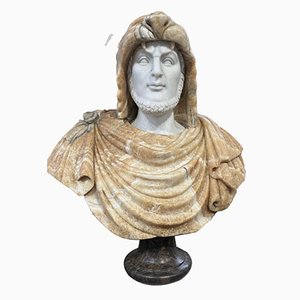 Alexander der Große Büstenskulptur, 20. Jh., Marmor