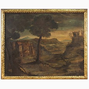Italienischer Künstler, Landschaft, 1750, Öl auf Leinwand, Gerahmt