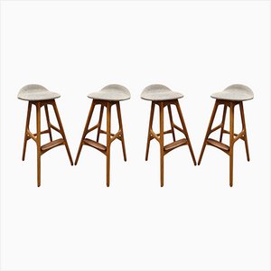Dänische Vintage Barhocker OD 61 von Erik Buch für OD Møbler, 1970er, 4er Set