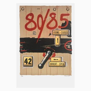 Peter Klasen, Open/Closed, Original Hand-Signed Lithograph, 1985