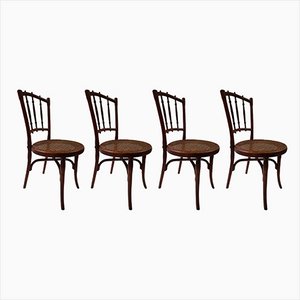 No. 66 Bistro Dining Chairs from Thonet, Vienna, Austria, 1910s, Set of 4