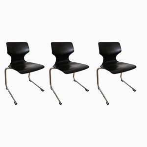 Model 410-20 Chairs in Pagwood by Elmar Flötto for Flötotto, Set of 3