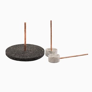 Tribu Volcanic Rock Tray and Spice Containers by Caterina Moretti and Alejandra Carmona for PECA, Set of 3
