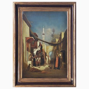 Escena árabe, paisaje de Vigneron, 2004, óleo sobre lienzo, enmarcado