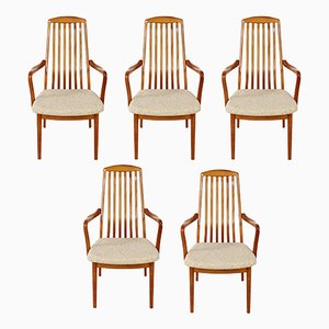 Danish Dining Room Chairs by Edward Valentinsen Virum, Set of 5