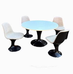 Orbit Stühle und Tisch von Hermann Miller, 1960er, 5er Set