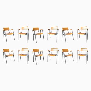 Italian Conference Chairs by Caloi, Set of 12