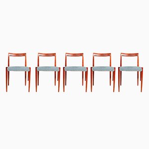 Palisander Stühle von Lübke, 1960er, 5er Set
