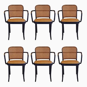 No. 811 Prague Chairs by Josef Hoffmann for Ligna, 1960s, Set of 6