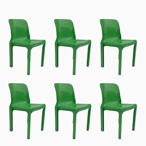 Selene Dining Chairs by Vico Magistretti for Artemide, 1970s, Set of 6
