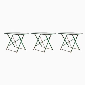 French Iron Garden Tables, Set of 3