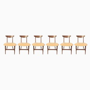 Dänische Teak Stühle mit Gepolstertem Sitz im Stil von Hans J. Wegner, 6er Set