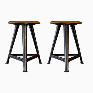 Industrial Stools by Robert Wagner for Rowac, Chemnitz, Germany, Set of 2