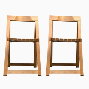 Chaises Pliantes Trieste Mid-Century en Bois par Aldo Jacober, 1960s, Set de 2