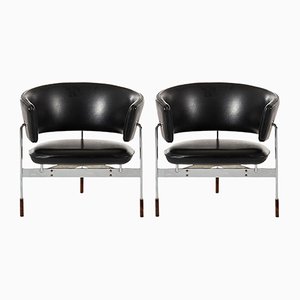 Set of Norwegian Rosewood Model Cirkel Lounge Chairs by Sigurd Resell for Rastad & Relling, 1960s