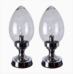Lámparas italianas de cristal de Murano, años 60. Juego de 2