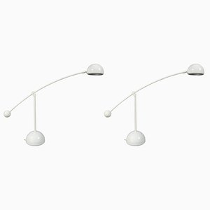 Lampade da tavolo 3164/01 di Franz Hustadt per Hustadt Leuchten, Germania, anni '80, set di 2