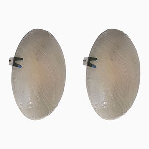 Applique moderne in vetro di Murano di Venini, Italia, anni '60, set di 2