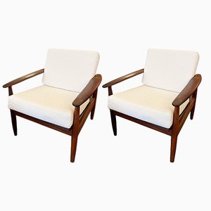 Armchairs by Grete Jalk, 1960s, Set of 2