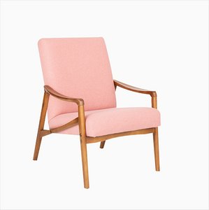 Wooden Armchairs with Pink Upholstery by Jiri Jiroutek, 1970s