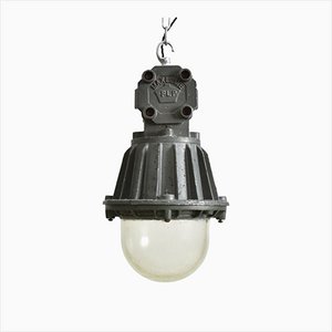 Antique Industrial Maxlume Pendant Light, 1940s