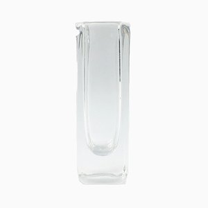 Vase en Verre Transparent par Nils Landberg pour Orrefors, 1970s