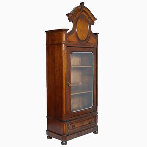 Antique Italian Louis Philippe Era Display Cabinet Bookcase
