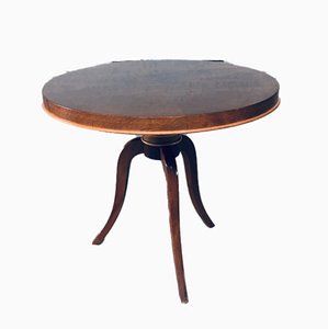 Art Deco French Rosewood Tripod Round Side Table, 1930s