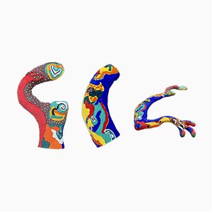 Niki de Saint Phalle, Snake Tryptich, 1990er, 3er Set